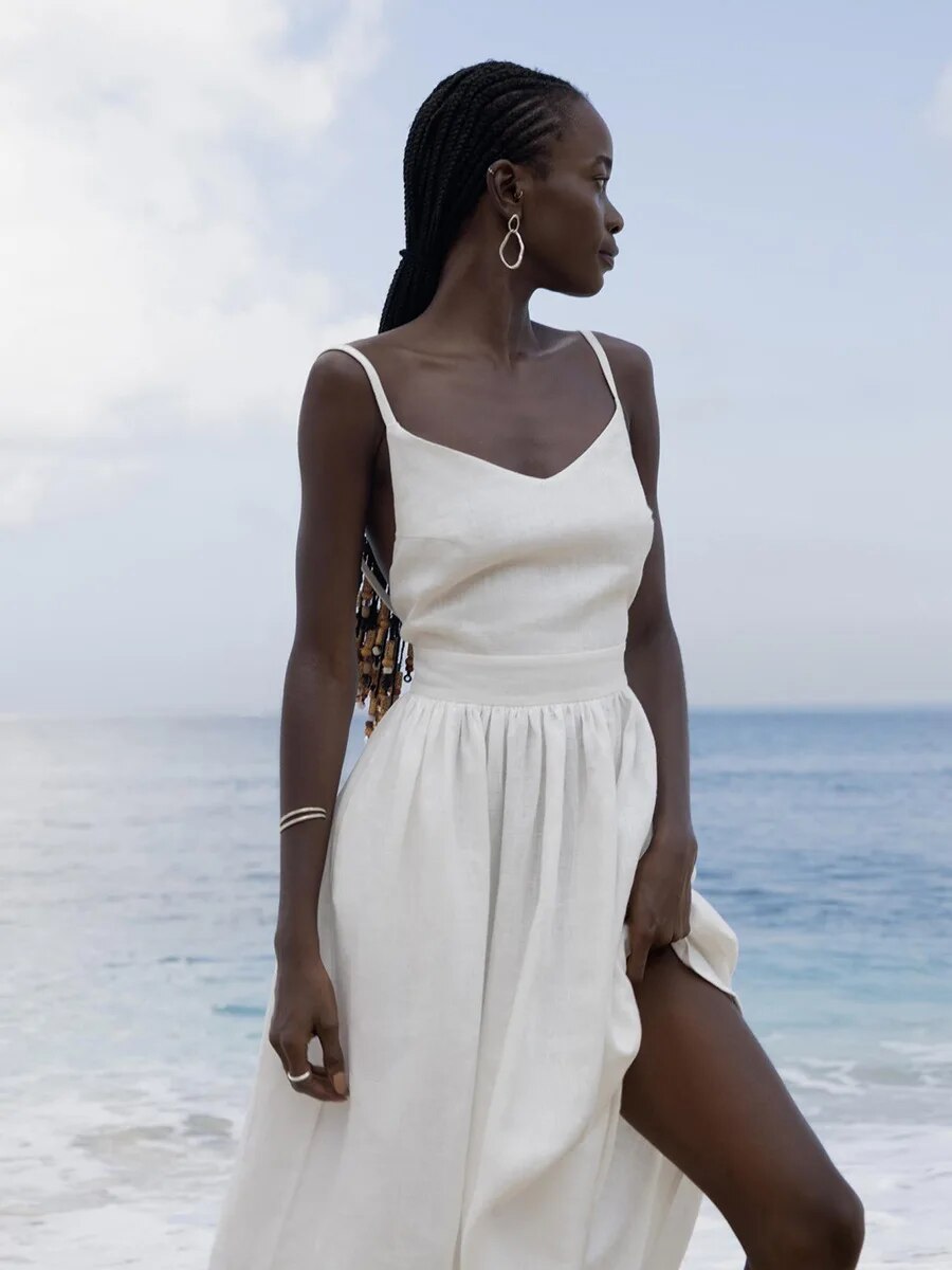 Drune | Atmungsaktives Sommerkleid Aus Leinen Für Damen