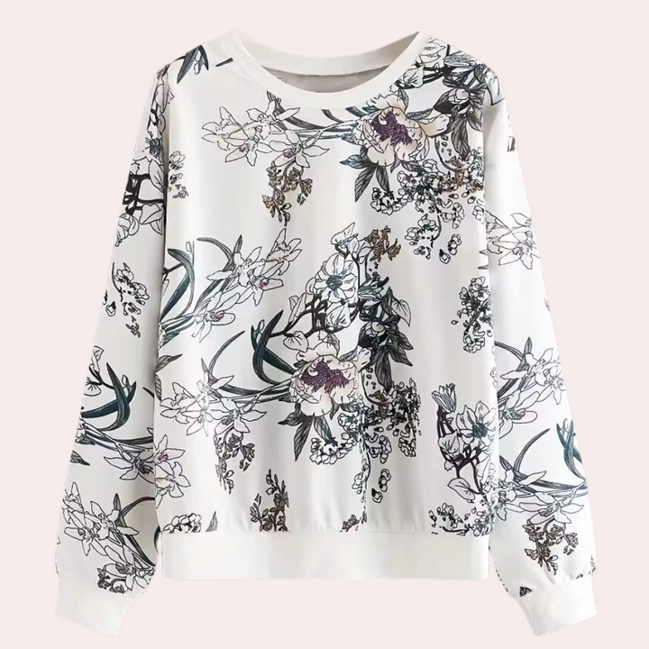 Drune | Modischer Pullover mit Blumenmuster für Frauen