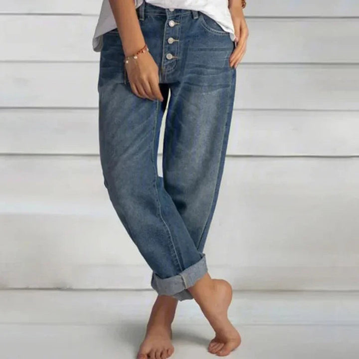 Drune | Bequeme Locker Jeans mit Hohem Bund für Frauen