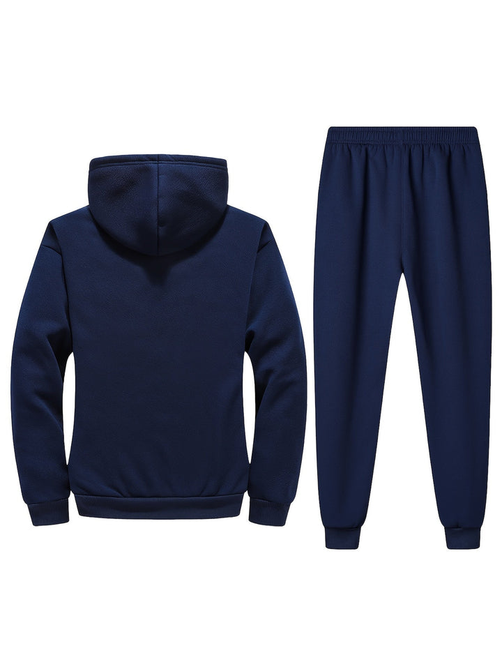 Drune | Gestreifter Trainingsanzug Mit Stehkragen Reißverschluss Jacke Und Sporthose Für Herren - Perfekt für lässige Tage