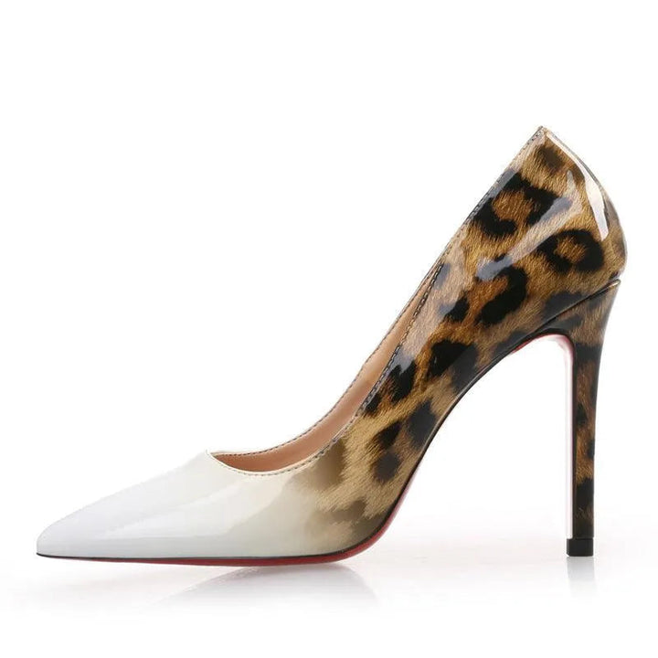Drune | Leopard print lace high heels for women