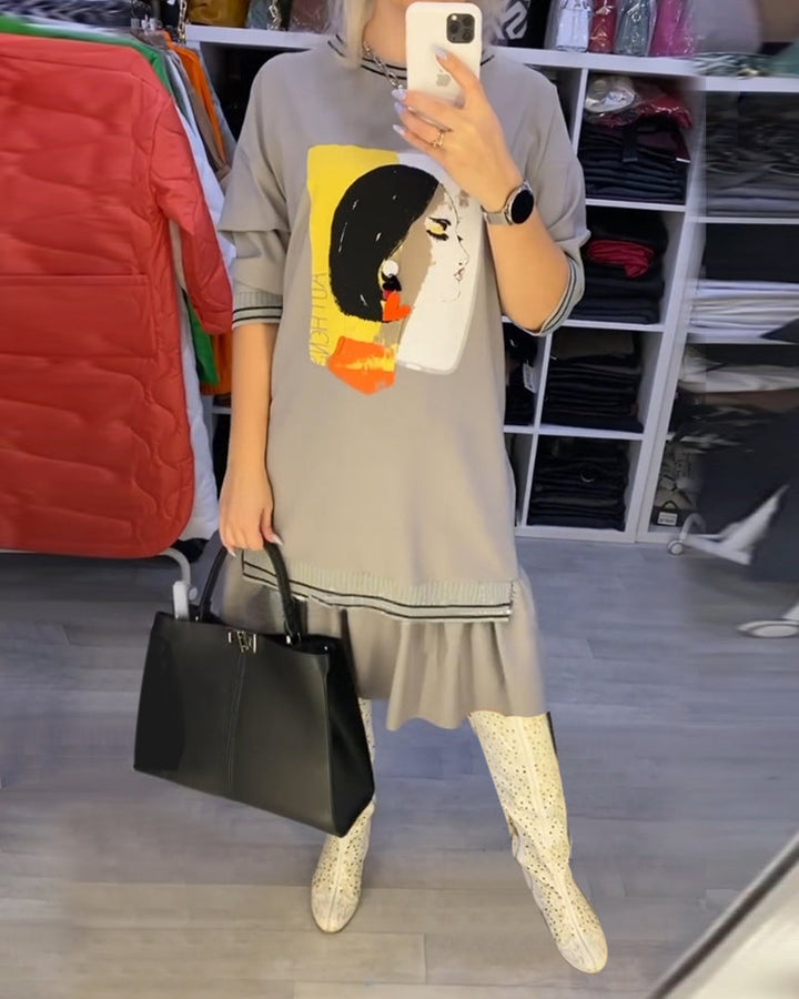 Drune | Shift Kleid mit Langen Ärmeln