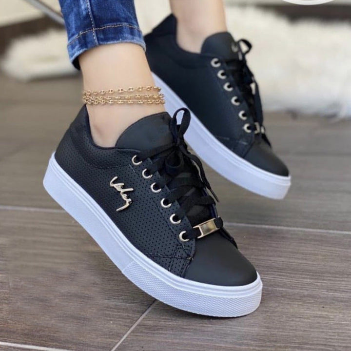 Drune Damen-Sneaker: Flache, atmungsaktive Schnürschuhe für Mädchen"