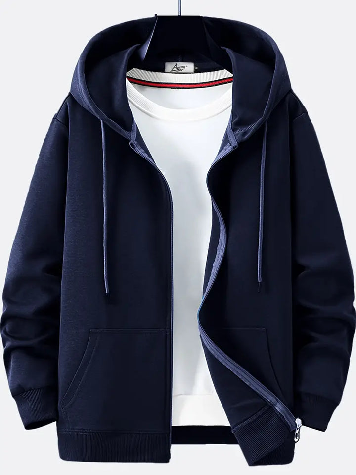 Drune - Lässiger Herbst Full Zip Hoodie mit Kordelzug für Männer