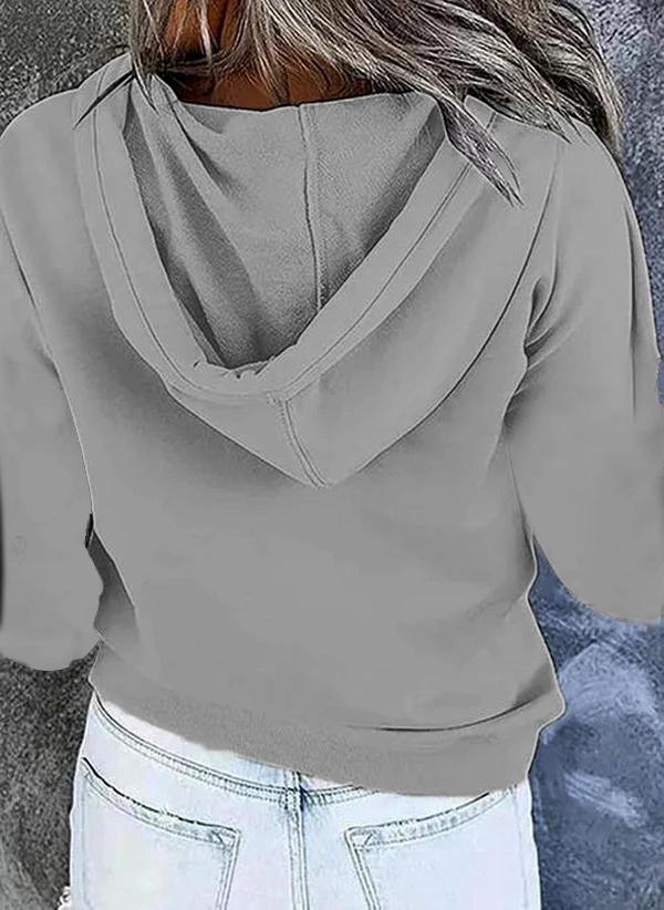 Drune | Taschenloses Graues Sweatshirt mit Tierprint