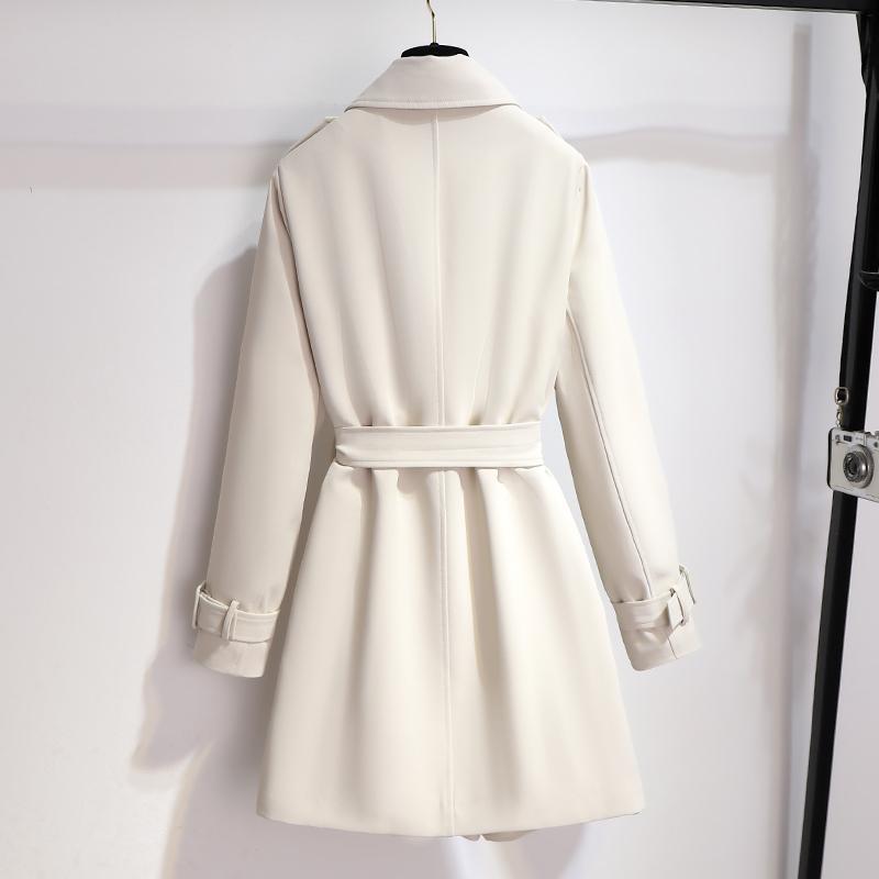 Drune | Elegante Kurz Doppelreihiger Trenchcoat mit Taillengürtel
