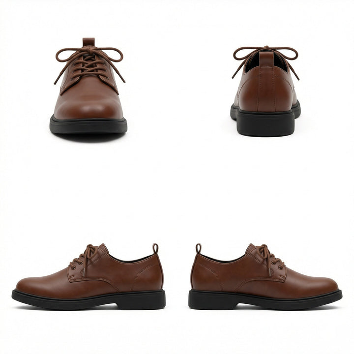 Herren Elegante Leder Schnürschuhe mit rutschfester Sohle Drune