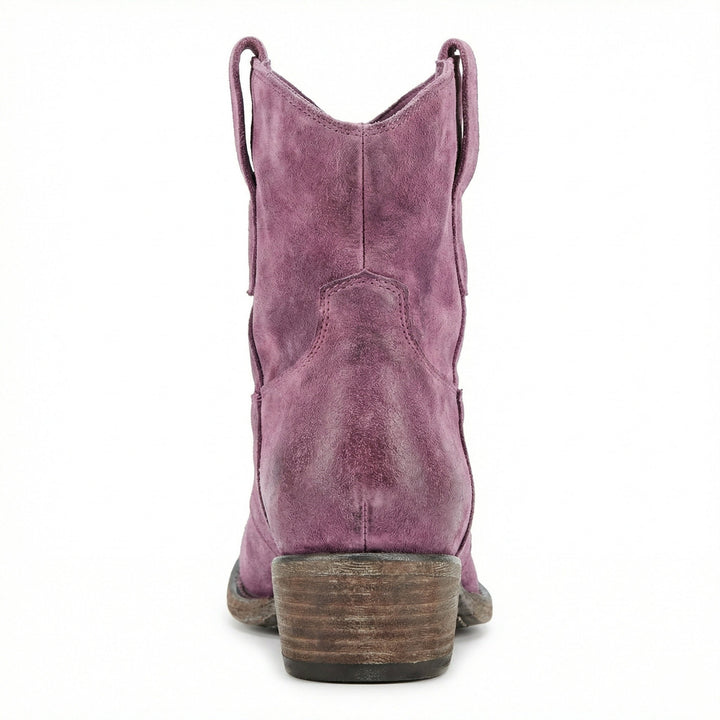 Kurze Cowboy-Stiefel | Western | Wildleder | Knöchel-Stiefel | Damenstiefel Drune