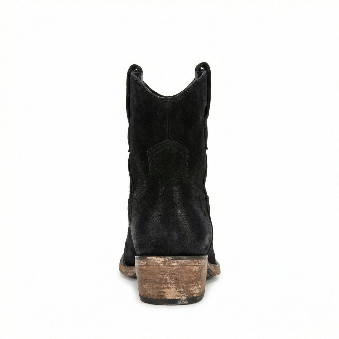 Kurze Cowboy-Stiefel | Western | Wildleder | Knöchel-Stiefel | Damenstiefel Drune