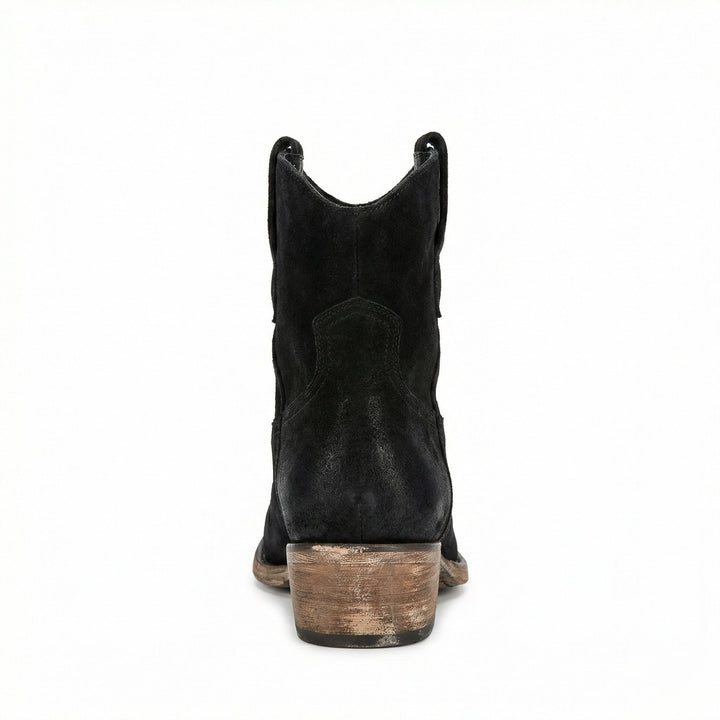 Kurze Cowboy-Stiefel | Western | Wildleder | Knöchel-Stiefel | Damenstiefel Drune