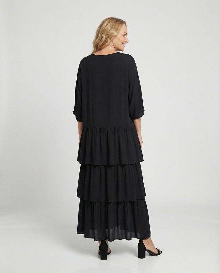 Drune | Luxuriös Elegantes Chiffonkleid