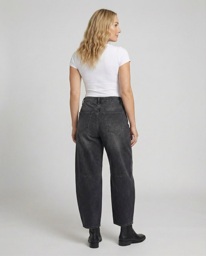 Drune | Mid Rise Barrel Jeans für Damen
