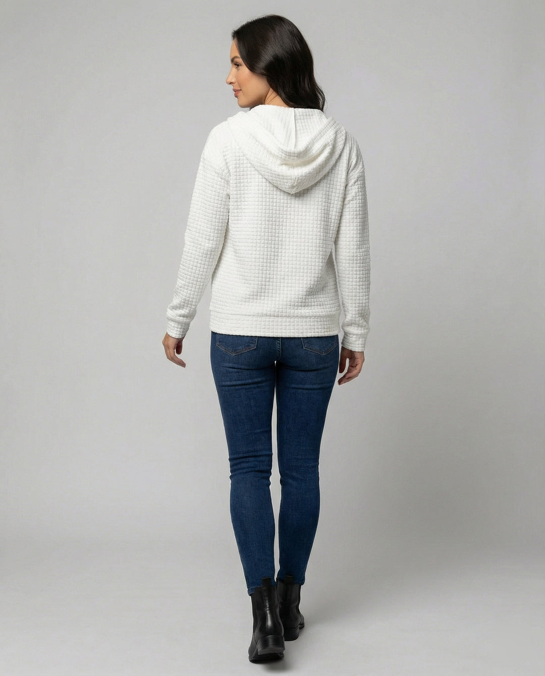 Damen Fleecejacke mit strukturiertem Waffelmuster Drune