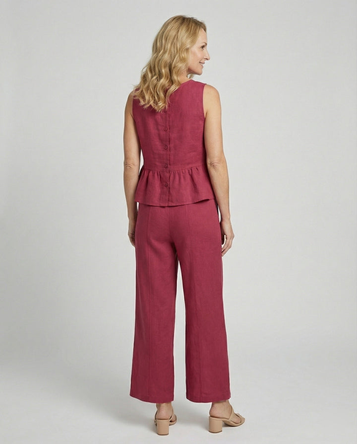 Damen Zweiteiler Set Sommer Palazzohose