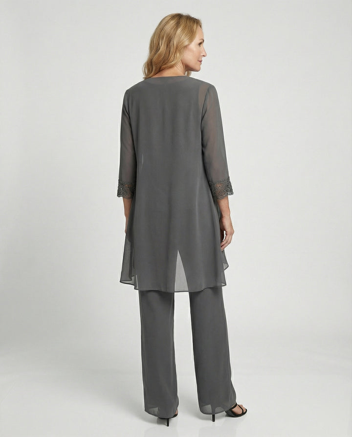 Drune - Damen Elegantes Dreiteiliges Set, Stilvoll & Harmonisch Kombiniert