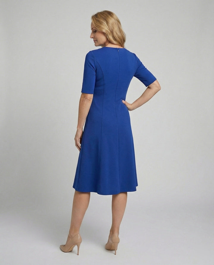 Damen Midikleid elegant Halbarm