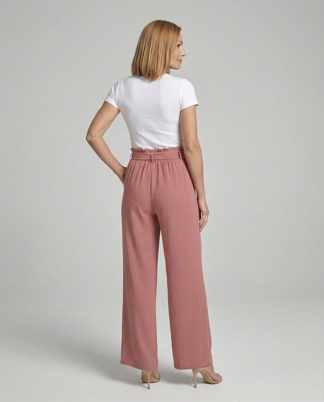 Damen Stoffhose Damen High Waist weit