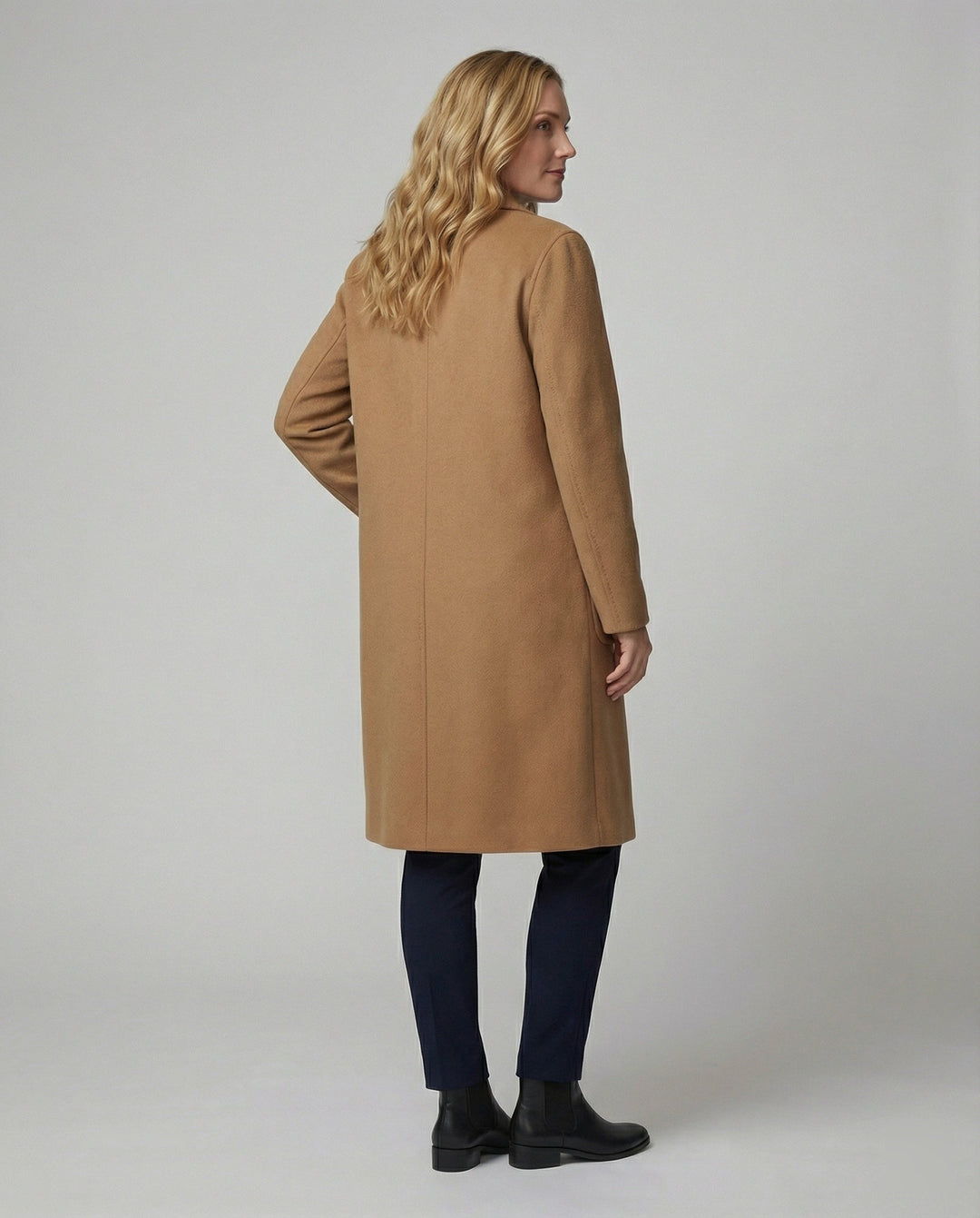 Drune | Langer Wollmantel für Damen