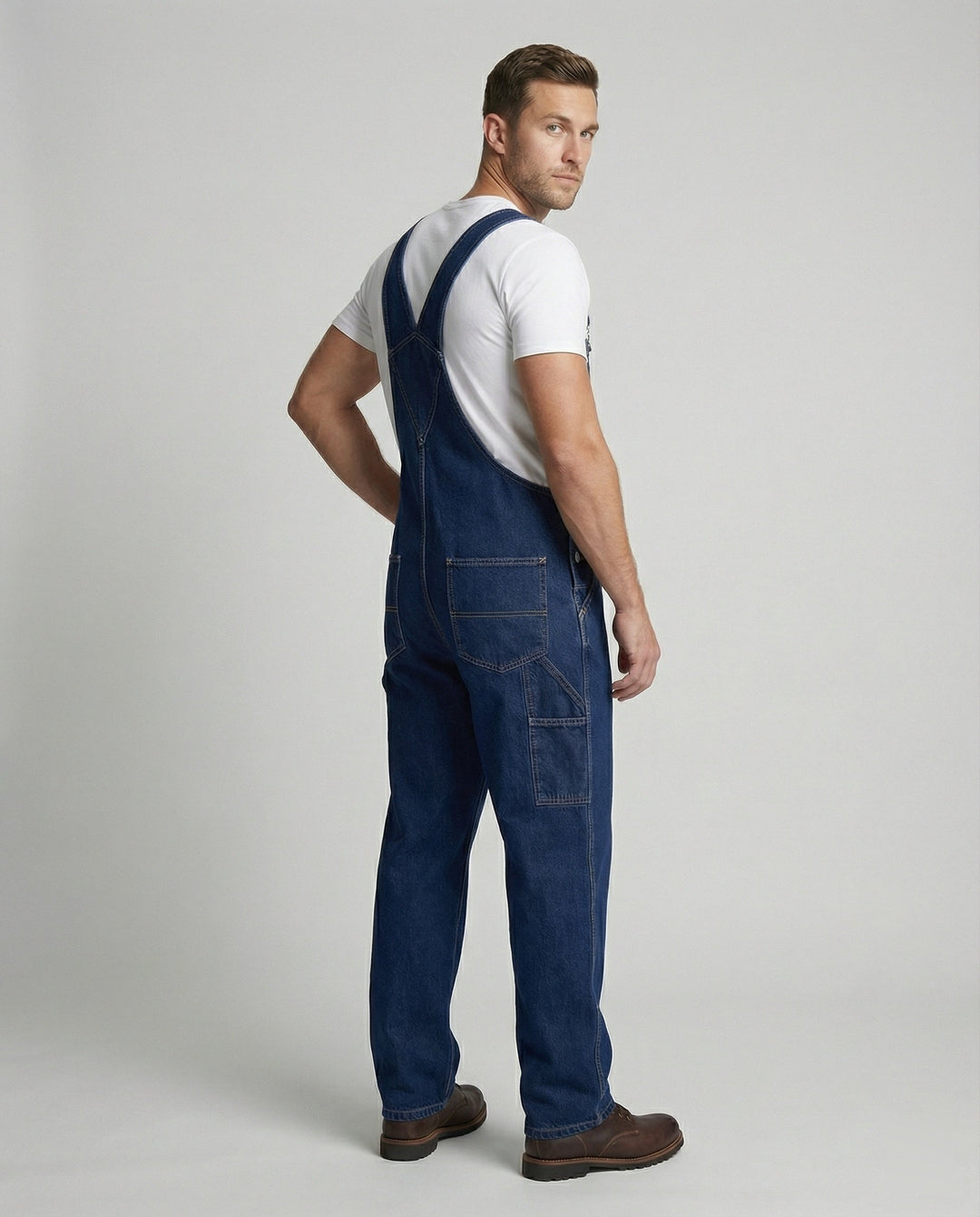 Herren Jeans Latzhose mit Geradem Bein