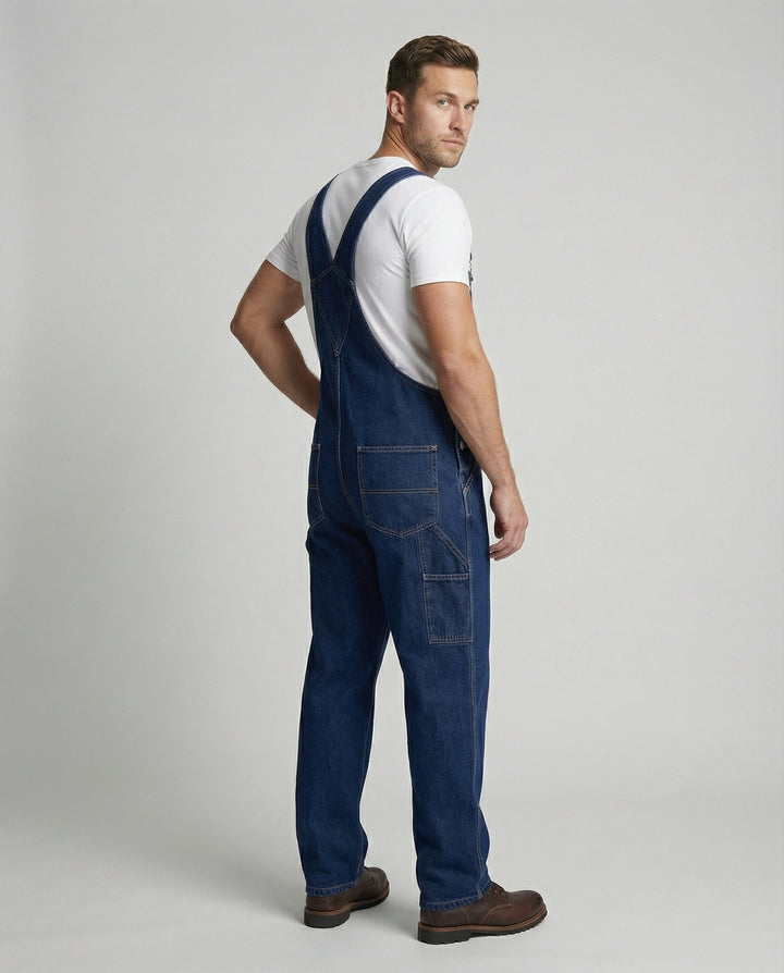 Herren Jeans Latzhose mit Geradem Bein