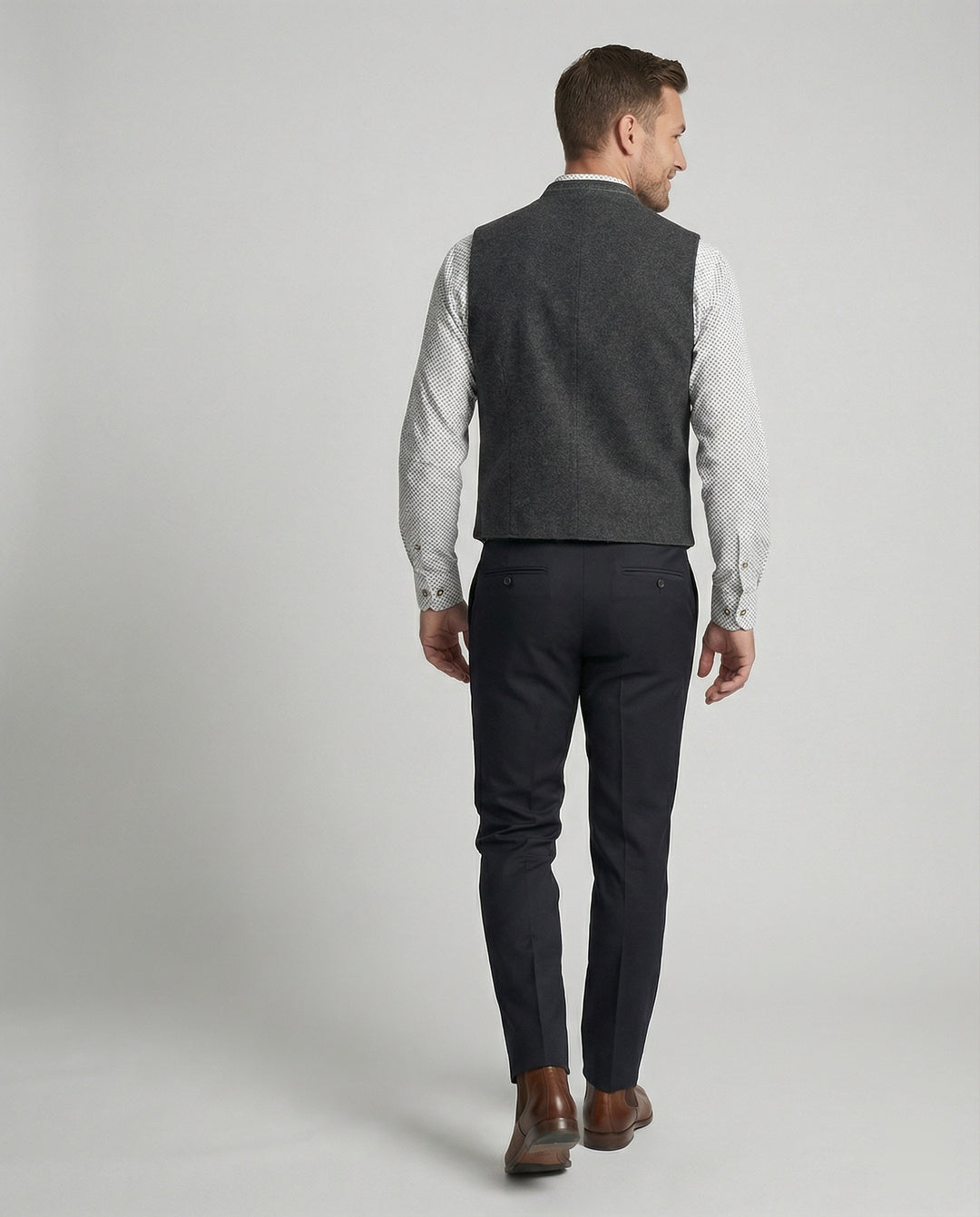 Drune | Herren Trachtenweste in Grau Traditionell & Modern