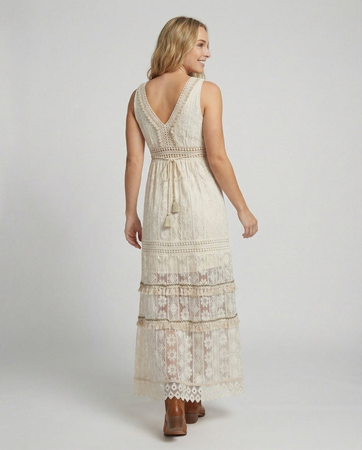 Drune | Anmutiges Boho-Spitzenkleid für Den Sommer