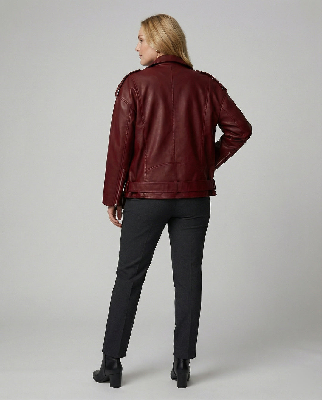 Damen Bikerjacke mit Reißverschlussdetails