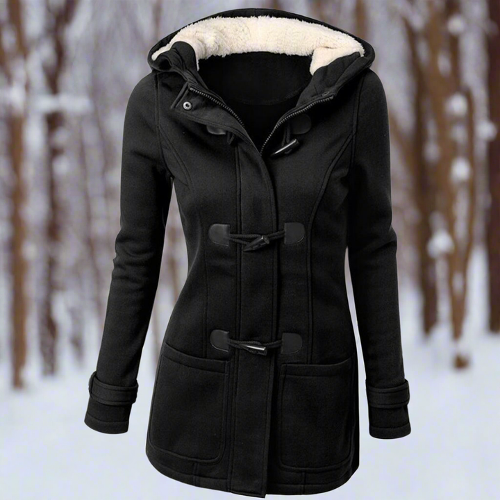 Drune | Duffle Coat - Wollmischung - Kapuze mit Fleece-Futter - Toggle-Buttons - Taschen