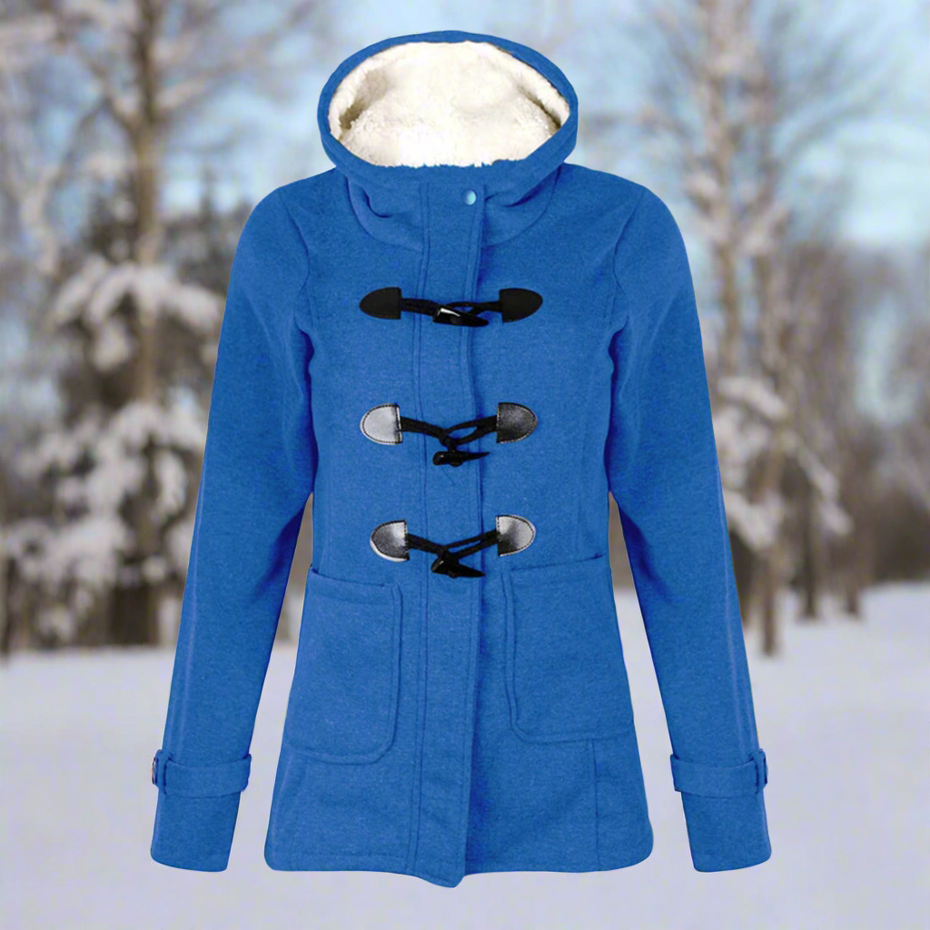 Drune | Duffle Coat - Wollmischung - Kapuze mit Fleece-Futter - Toggle-Buttons - Taschen