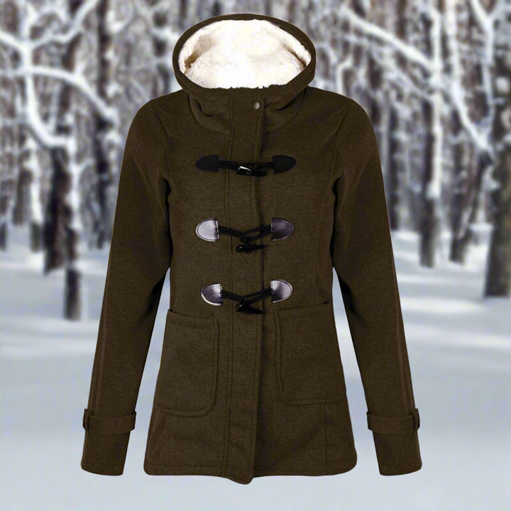 Drune | Duffle Coat - Wollmischung - Kapuze mit Fleece-Futter - Toggle-Buttons - Taschen