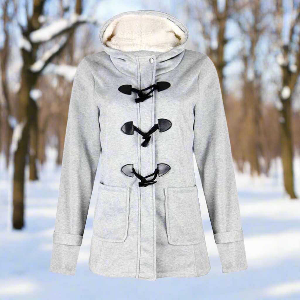 Drune | Duffle Coat - Wollmischung - Kapuze mit Fleece-Futter - Toggle-Buttons - Taschen