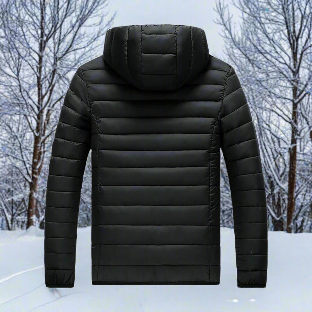 Drune | Daunenjacke Leichtes Steppdesign Abnehmbare Kapuze Winddicht und Warm
