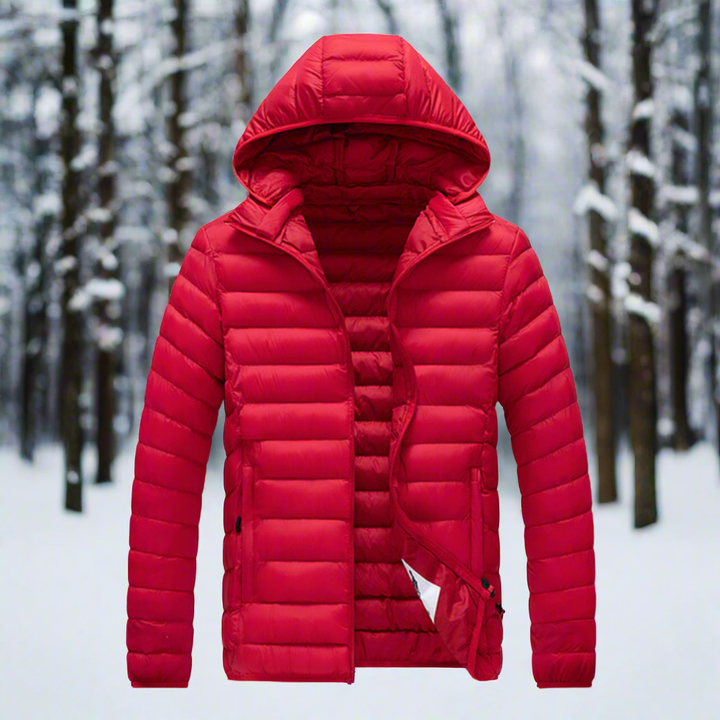 Drune | Daunenjacke Leichtes Steppdesign Abnehmbare Kapuze Winddicht und Warm