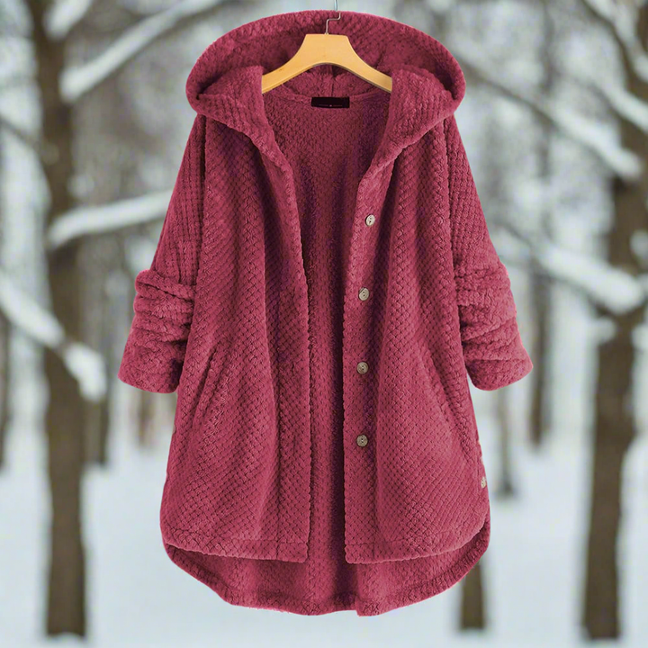 Drune | Bademantel - Strukturiertes Fleece - Lange und Lockere Passform - Knopfverschluss mit Taschen