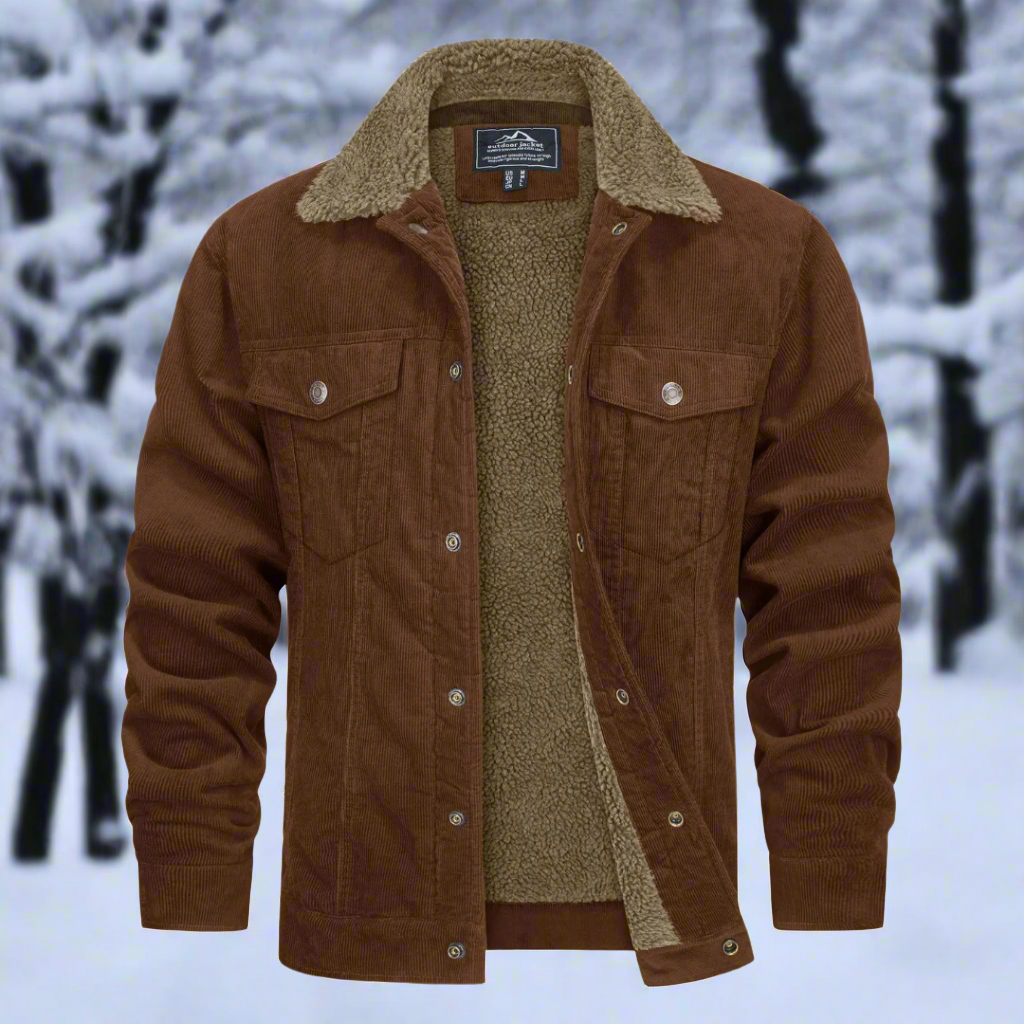 Drune | Sherpa Gefütterte Cordjacke