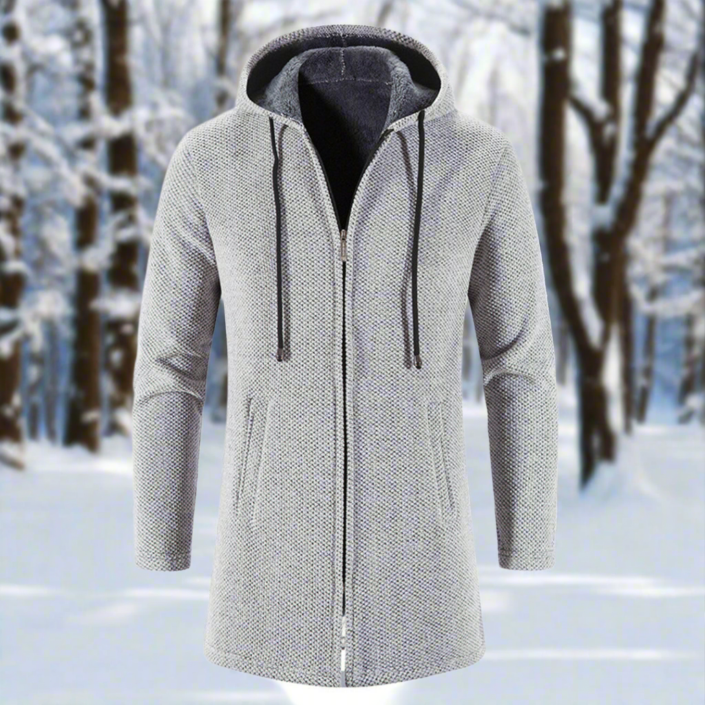 Drune | Jacke - mittellang - Reißverschluss mit Kapuze - warm und bequem