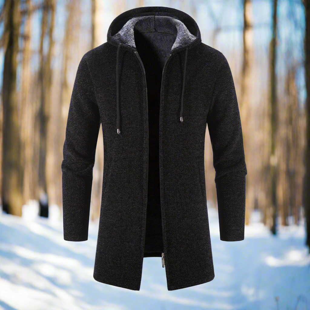 Drune | Jacke - mittellang - Reißverschluss mit Kapuze - warm und bequem