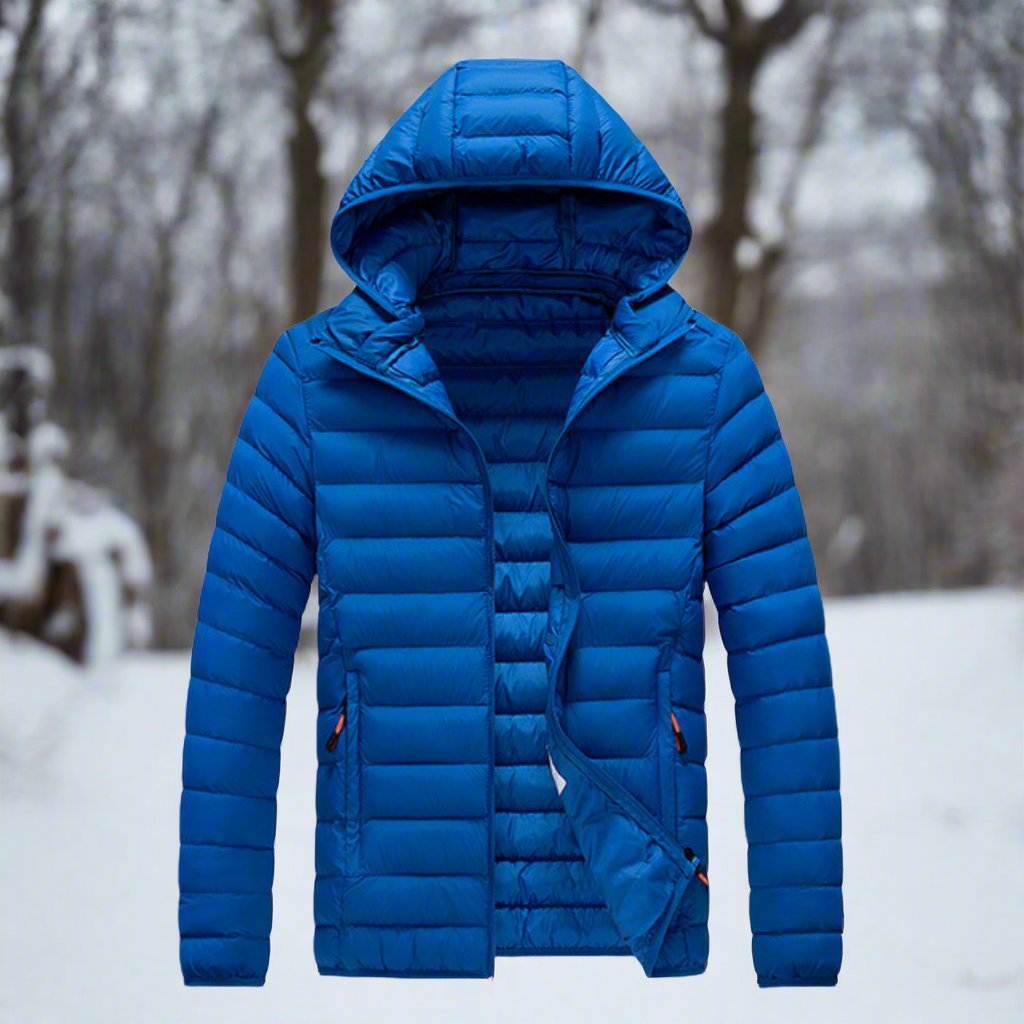 Drune | Daunenjacke Leichtes Steppdesign Abnehmbare Kapuze Winddicht und Warm
