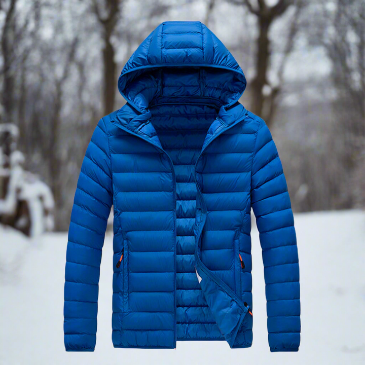 Drune | Daunenjacke Leichtes Steppdesign Abnehmbare Kapuze Winddicht und Warm
