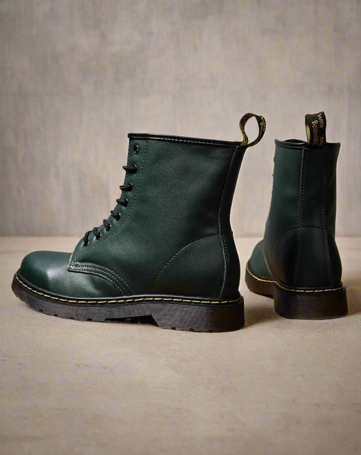 Drune | Lederstiefel Schnürung Robustes Design Dicke Sohle Für Guten Grip