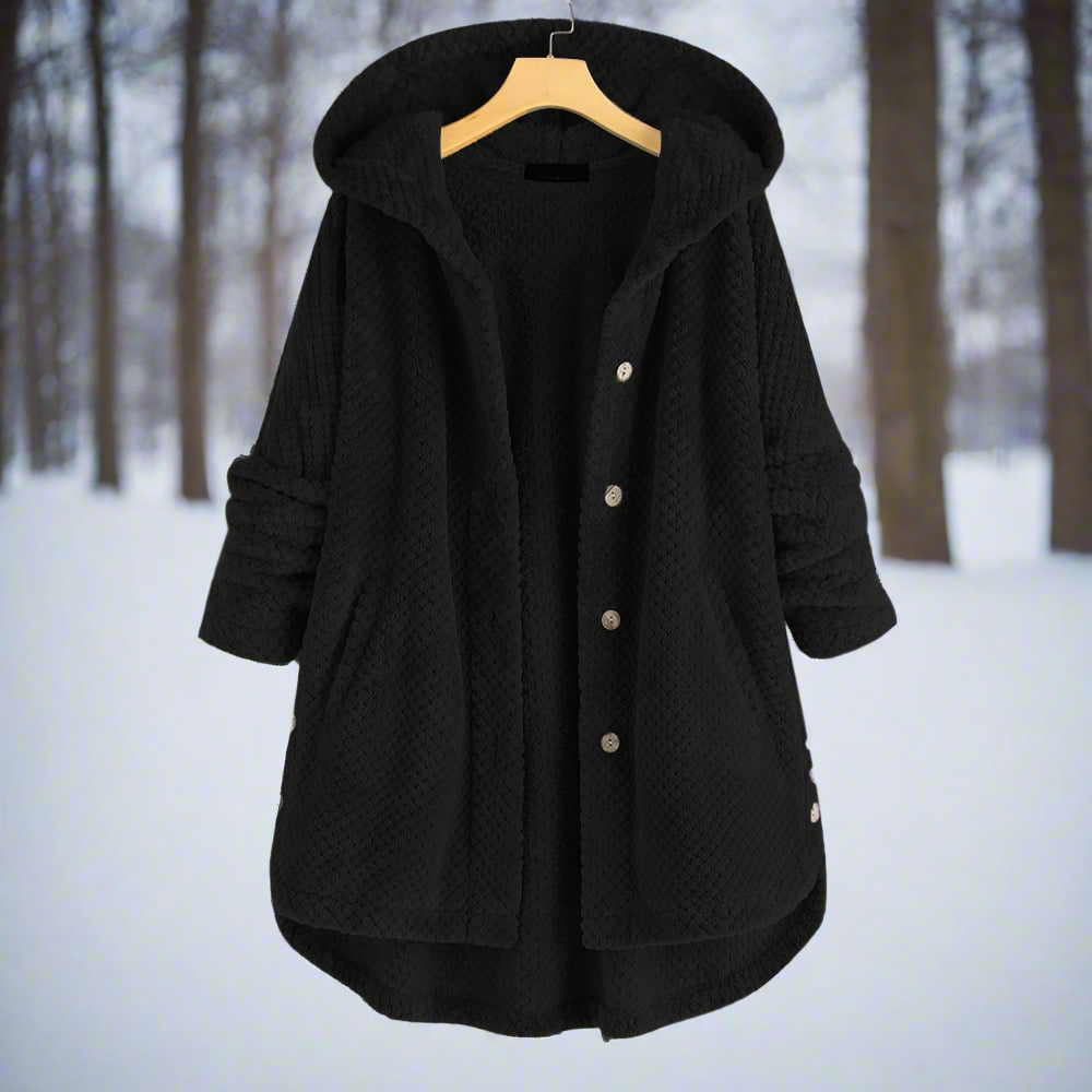 Drune | Bademantel - Strukturiertes Fleece - Lange und Lockere Passform - Knopfverschluss mit Taschen