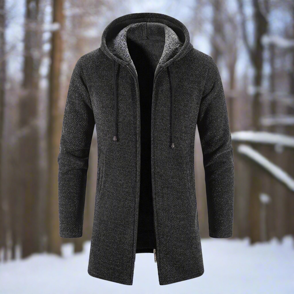Drune | Jacke - mittellang - Reißverschluss mit Kapuze - warm und bequem