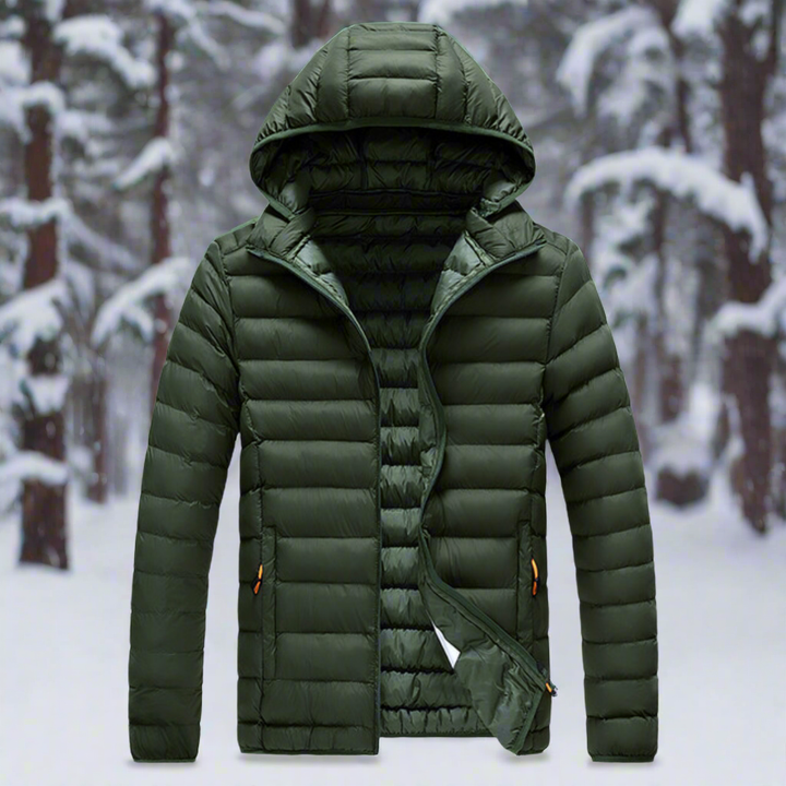 Drune | Daunenjacke Leichtes Steppdesign Abnehmbare Kapuze Winddicht und Warm