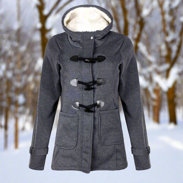 Drune | Duffle Coat - Wollmischung - Kapuze mit Fleece-Futter - Toggle-Buttons - Taschen