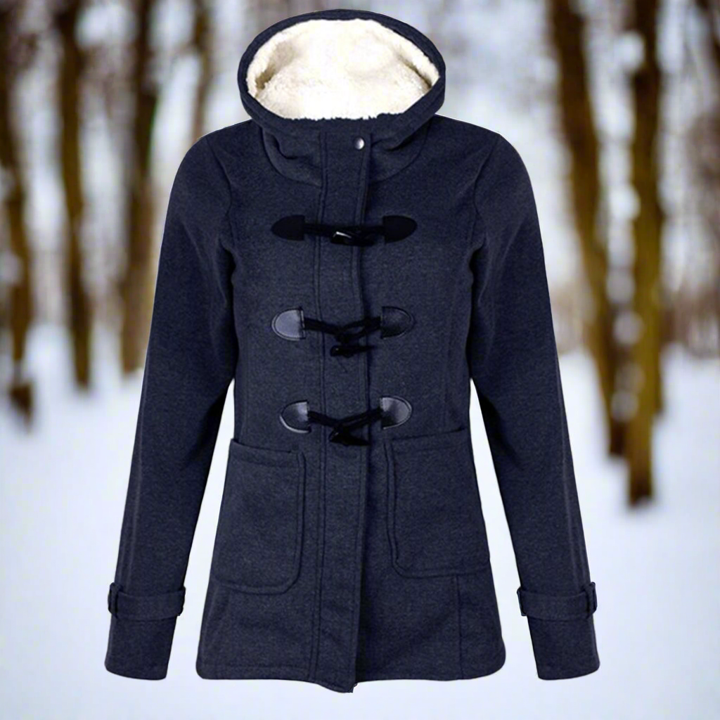 Drune | Duffle Coat - Wollmischung - Kapuze mit Fleece-Futter - Toggle-Buttons - Taschen