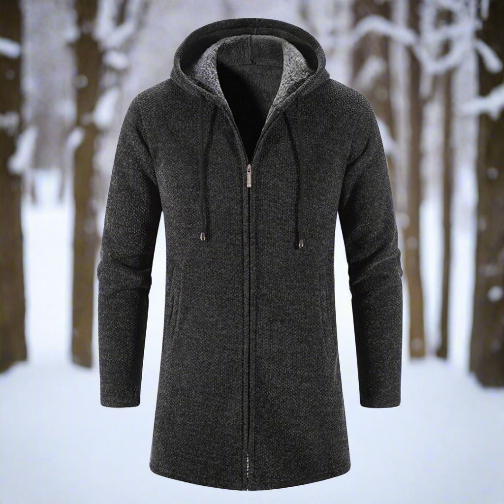 Drune | Jacke - mittellang - Reißverschluss mit Kapuze - warm und bequem