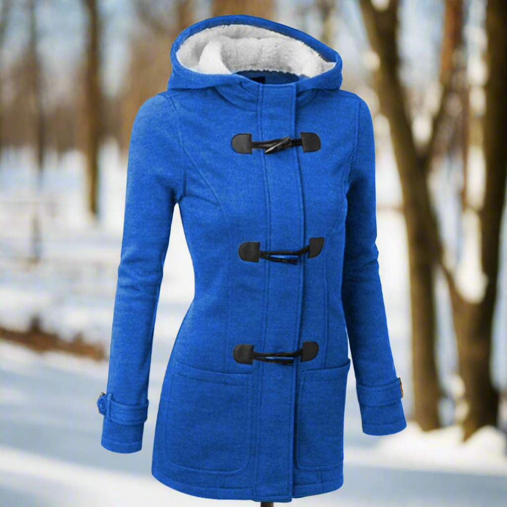 Drune | Duffle Coat - Wollmischung - Kapuze mit Fleece-Futter - Toggle-Buttons - Taschen