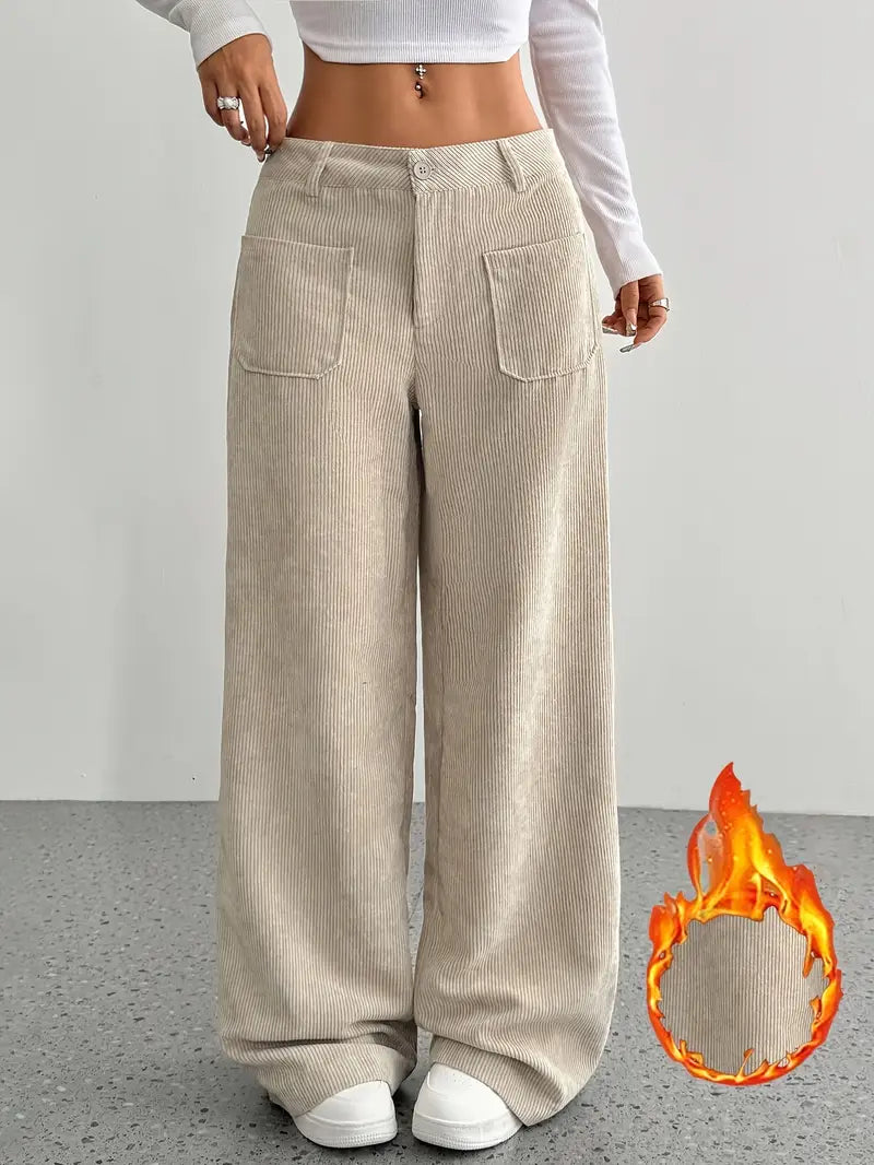 Drune | Weite Cordhose für Damen aus Baumwollmischung