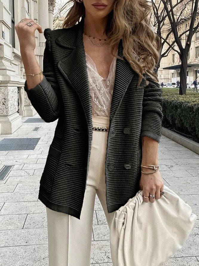Drune | Mode Blazer Strickjacke - Modisch & warm