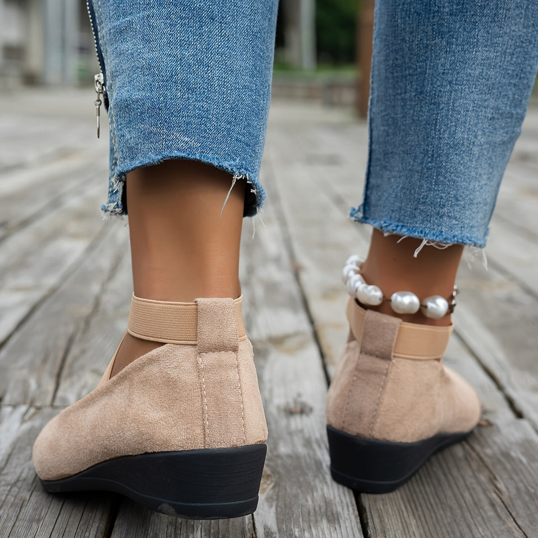 Drune | Einfache Damen Ballerinas Aus Atmungsaktivem Samt
